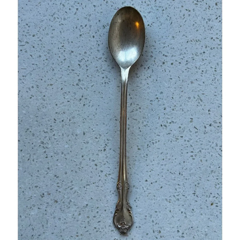 Vintage Rogers & Bro Southern Splendor Iced Tea Spoon Reinforced Plate